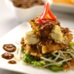 tahu telur saus kacang